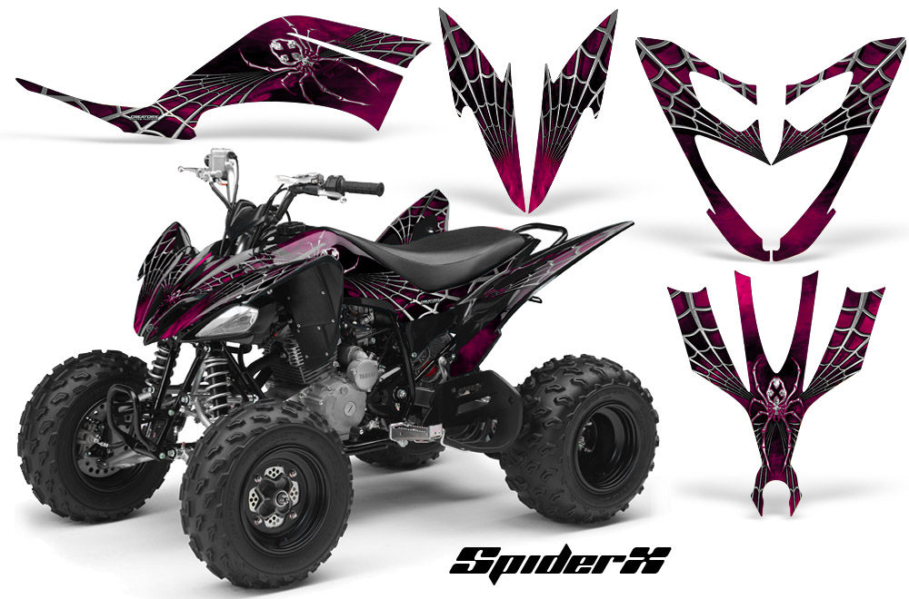 Yamaha Raptor 250 Graphics Kit SpiderX Pink